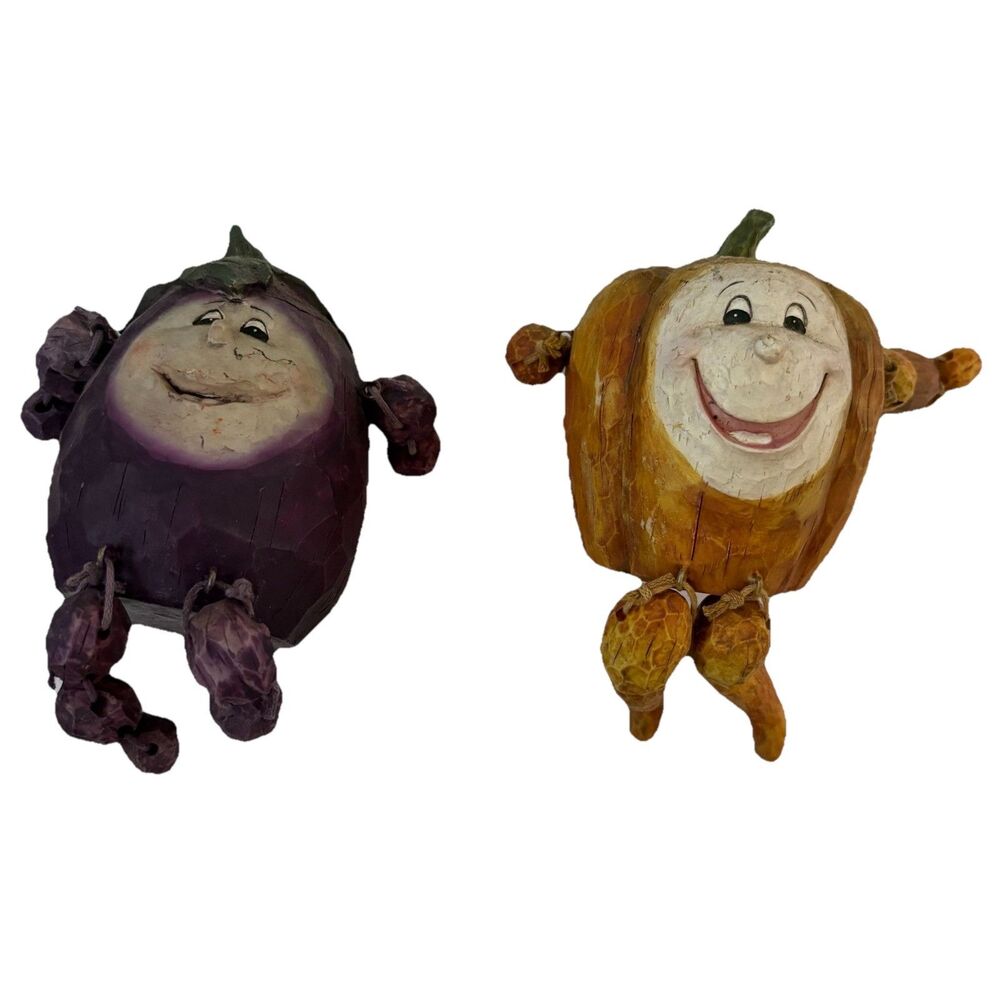 VTG Set of 9 Anthropomorphic Vegetable Shelf Sitters Whimsical Kitchen Decor - Picture 3 of 11